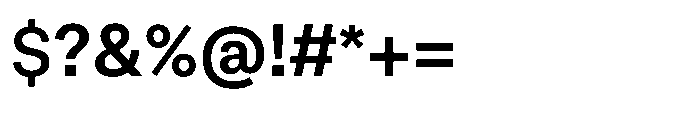 Version A Medium Font OTHER CHARS