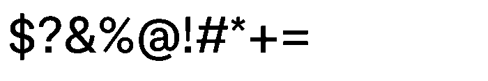 Version A Regular Font OTHER CHARS