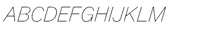 Version A Thin Italic Font UPPERCASE
