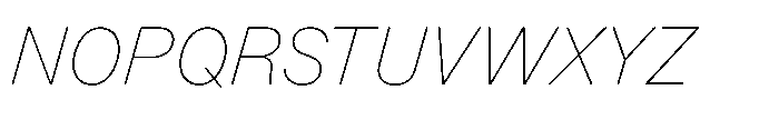 Version A Thin Italic Font UPPERCASE