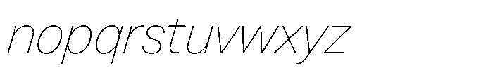 Version A Thin Italic Font LOWERCASE