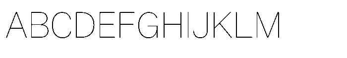 Version A Thin Font UPPERCASE