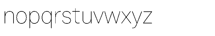 Version A Thin Font LOWERCASE