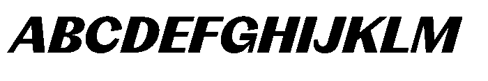 Version C Black Italic Font UPPERCASE