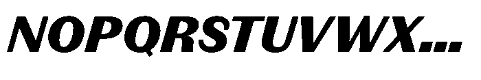 Version C Black Italic Font UPPERCASE