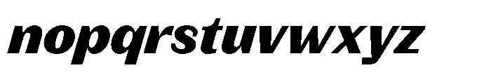 Version C Black Italic Font LOWERCASE