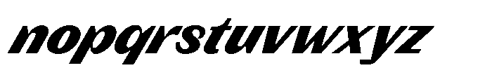 Version C Black Supa Font LOWERCASE