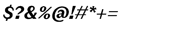 Version C Bold Italic Font OTHER CHARS