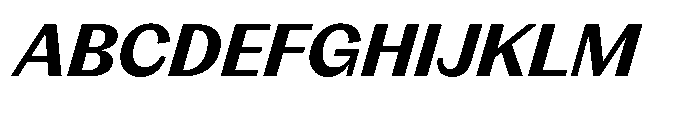 Version C Bold Italic Font UPPERCASE