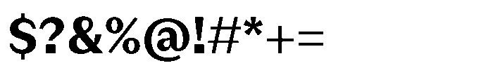 Version C Bold Font OTHER CHARS