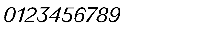 Version C Italic Font OTHER CHARS