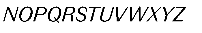 Version C Italic Font UPPERCASE