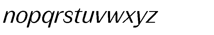 Version C Italic Font LOWERCASE