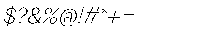 Version C Light Italic Font OTHER CHARS
