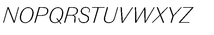 Version C Light Italic Font UPPERCASE