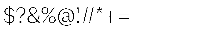 Version C Light Font OTHER CHARS