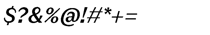 Version C Medium Italic Font OTHER CHARS