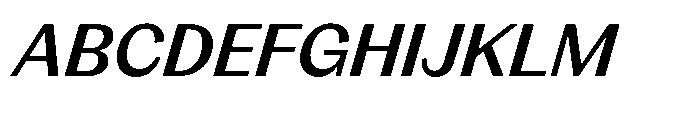Version C Medium Italic Font UPPERCASE