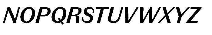 Version C Medium Italic Font UPPERCASE