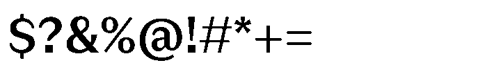 Version C Medium Font OTHER CHARS