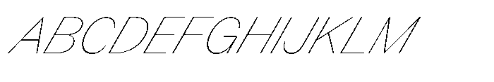 Version C Thin Supa Font UPPERCASE