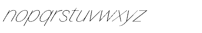 Version C Thin Supa Font LOWERCASE