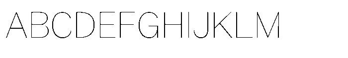 Version C Thin Font UPPERCASE