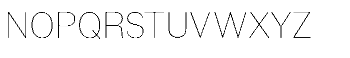 Version C Thin Font UPPERCASE