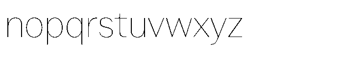 Version C Thin Font LOWERCASE