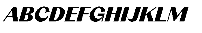 Version T Black Italic Font UPPERCASE
