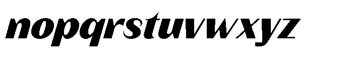 Version T Black Italic Font LOWERCASE