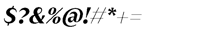 Version T Bold Italic Font OTHER CHARS
