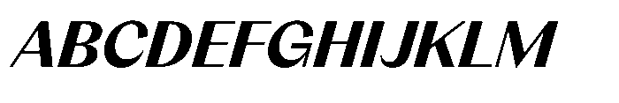Version T Bold Italic Font UPPERCASE