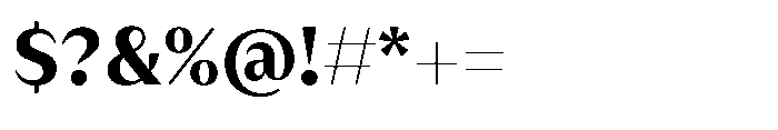 Version T Bold Font OTHER CHARS