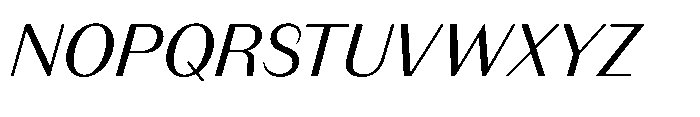 Version T Italic Font UPPERCASE