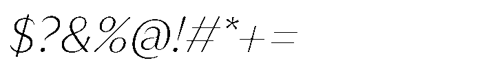 Version T Light Italic Font OTHER CHARS