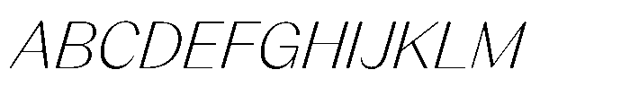 Version T Light Italic Font UPPERCASE