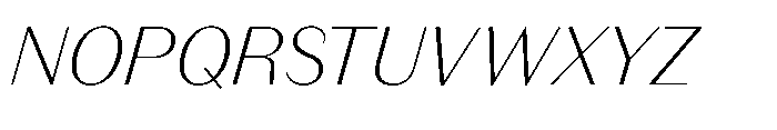 Version T Light Italic Font UPPERCASE