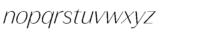 Version T Light Italic Font LOWERCASE