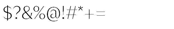 Version T Light Font OTHER CHARS