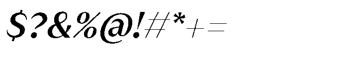 Version T Medium Italic Font OTHER CHARS