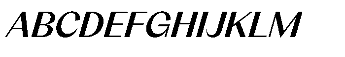 Version T Medium Italic Font UPPERCASE