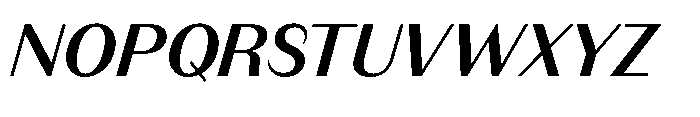 Version T Medium Italic Font UPPERCASE