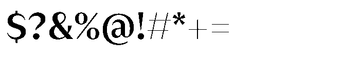 Version T Medium Font OTHER CHARS