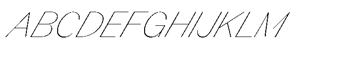 Version T Thin Supa Font UPPERCASE