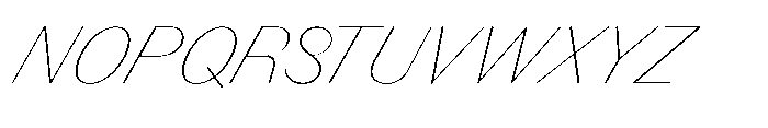 Version T Thin Supa Font UPPERCASE