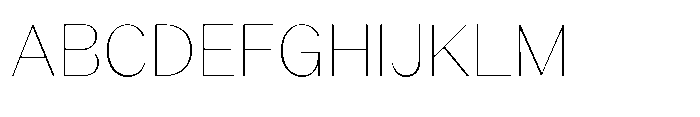 Version T Thin Font UPPERCASE