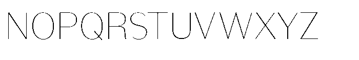 Version T Thin Font UPPERCASE