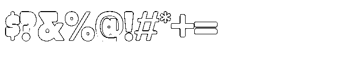 Vertaz Display Outline Font OTHER CHARS