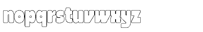 Vertaz Display Outline Font LOWERCASE